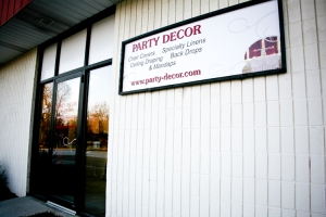 Party Decor boutique storefront in North Royalton, Ohio